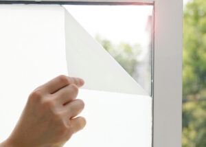 Switchable glass Smart Film in office boardroom