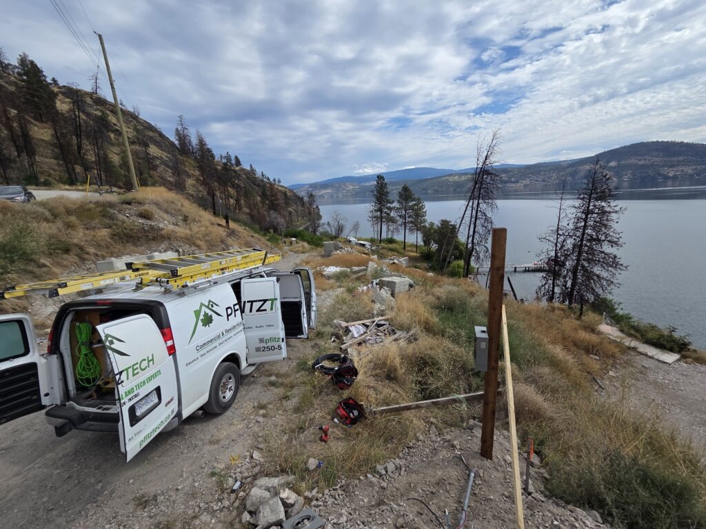 Pfitztech van on a lakeview jobsite