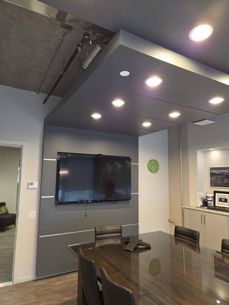Boardroom lighting installed by Pfitztech