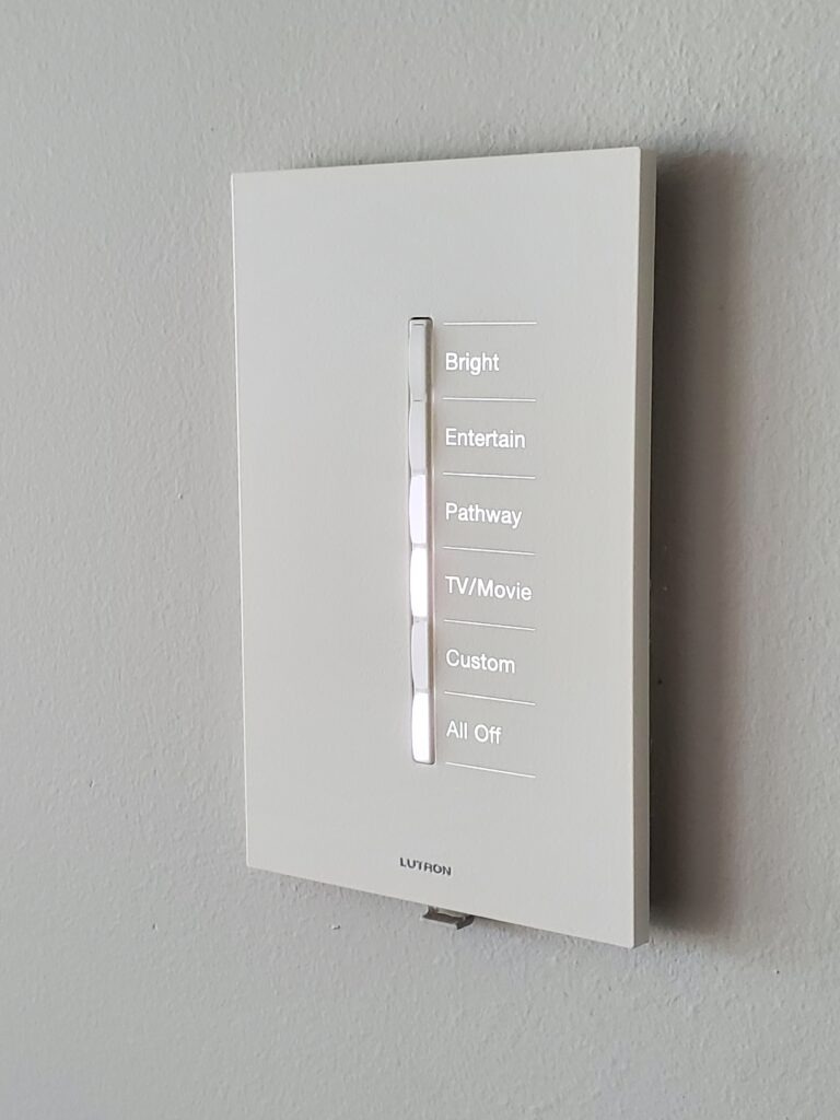 Lutron Sunnata keypad with lighting scenes